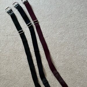 3 adjustable baseball belts
